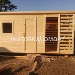 Деревянный хозблок дровник