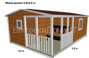 домик 5,8х4,6м
