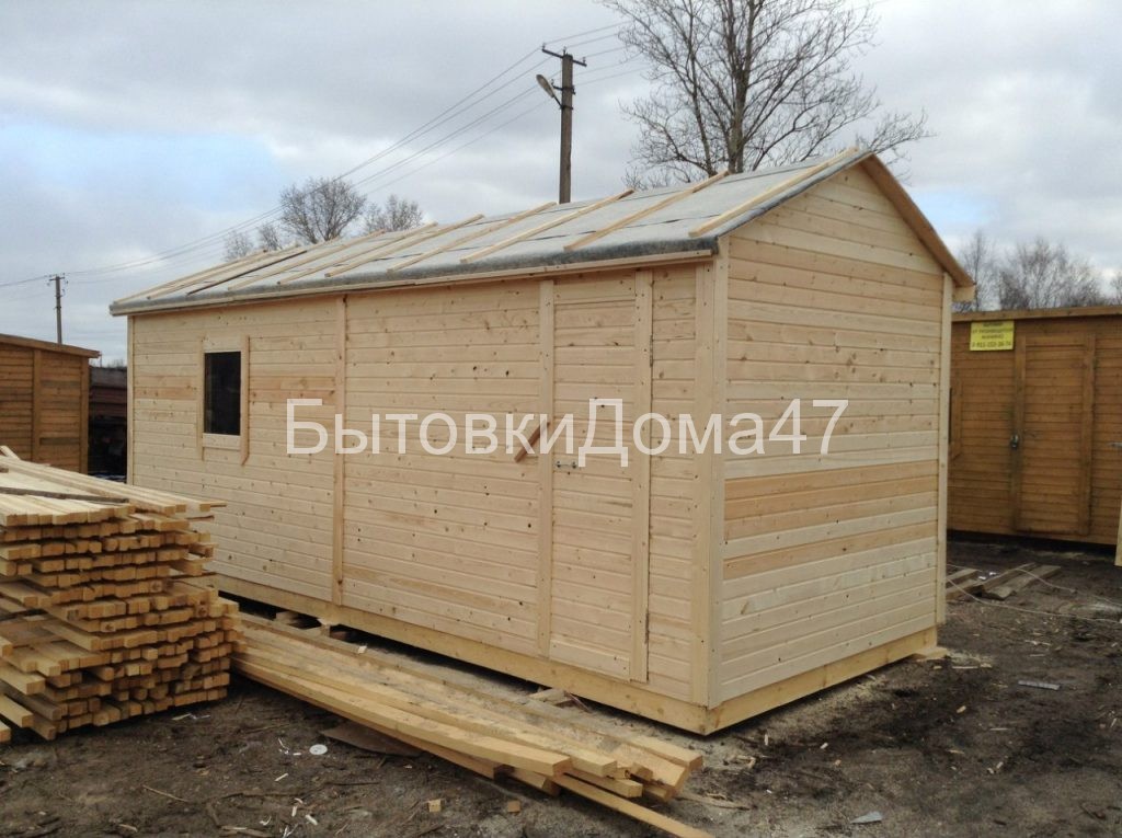 бытовка с двускатной крышей