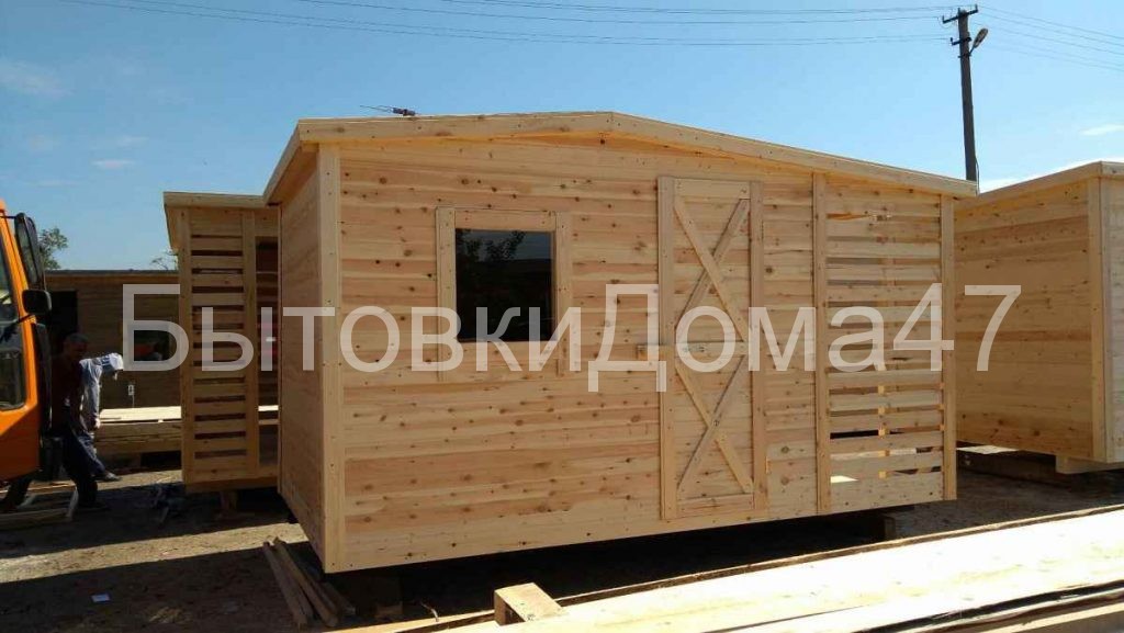 бытовка с дровницей