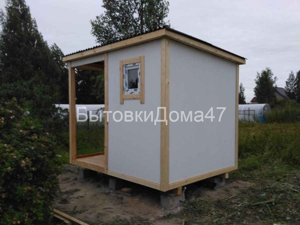 деревянная бытовка с покраской