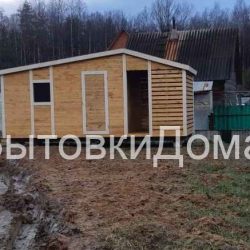 готовый сарай с дровницей